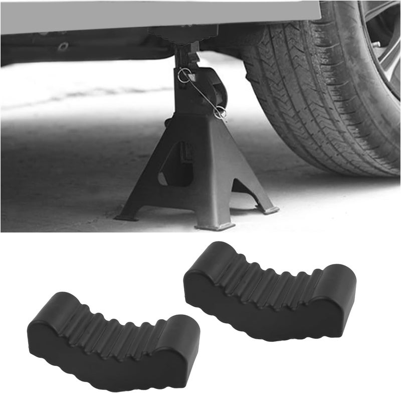 Figpade 2PCS Jack Stand Pads,Anti-Slip Rubber Floor Jack Pad Fit 2-3 Tons Heavy-Duty Jacks Stands,Professional Floor Jacks Rubber Pads Provides Cushion & Protection Car Accessories - Image 1